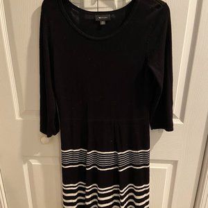 AB Studio Black and White Sweater Dress